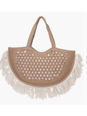 Frye Leather Tote Bag Ella Tassel Brown NEW W/TAGS!